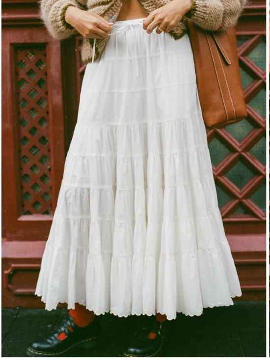 Christy Dawn Dresses & Skirts - Christy dawn the Darby White Tiered Maxi Skirt